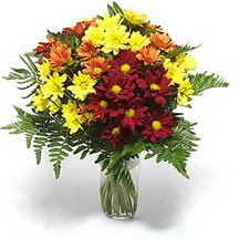  Kocaeli uluslararası çiçek gönderme  Karisik çiçeklerden mevsim vazosu