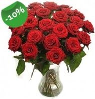 Vazo içerisinde 25 adet kırmızı gül  Kocaeli çiçek mağazası , çiçekçi adresleri 