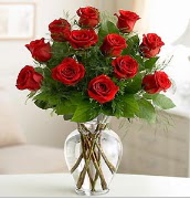 Vazo içerisinde 12 kırmızı gül  Kocaeli internetten çiçek siparişi 