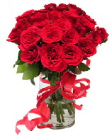 21 adet vazo içerisinde kırmızı gül  Kocaeli internetten çiçek siparişi 