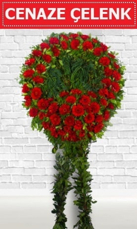 Kırmızı Çelenk Cenaze çiçeği  hediye çiçek yolla 