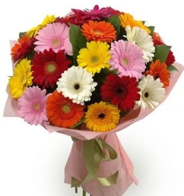 Karışık büyük boy gerbera çiçek buketi  Kocaeli internetten çiçek siparişi 